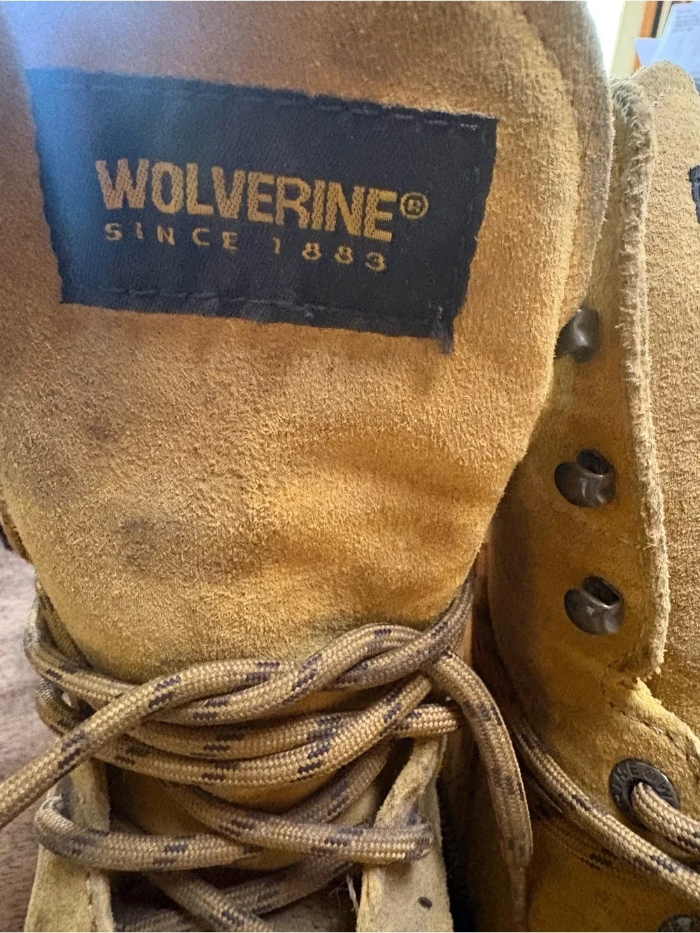 Wolverine Tan Suede Lace-Up Boots